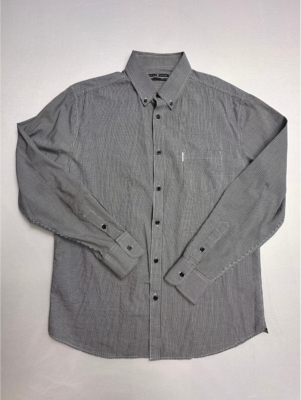 Five Four Men's Black and White Checkered Button-Down Shirt